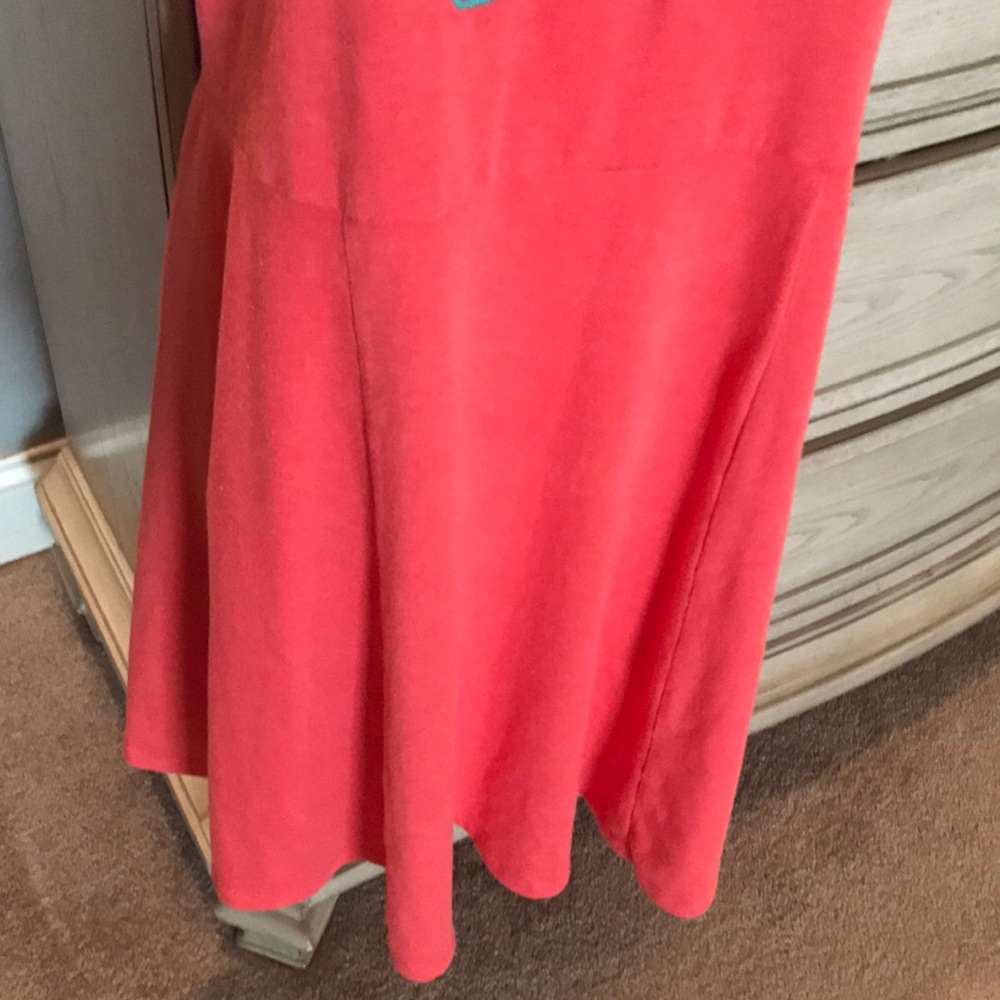 Umgee Pink Turquoise Embroidered Dress - Picture 6 of 8